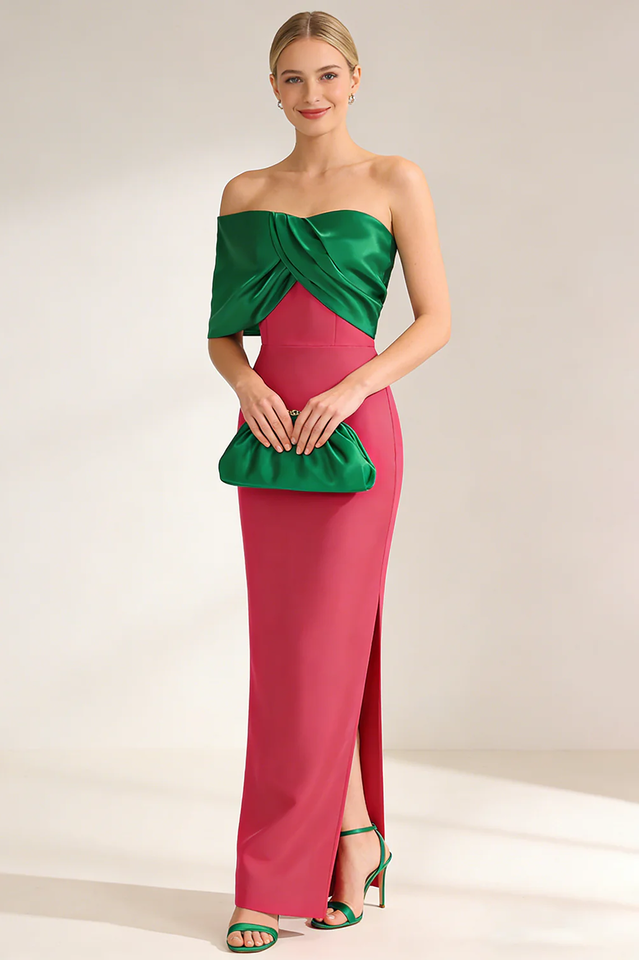 One shoulder Column Maxi Dress