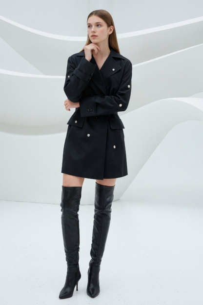 Long Sleeve Embellished Belted Jacket