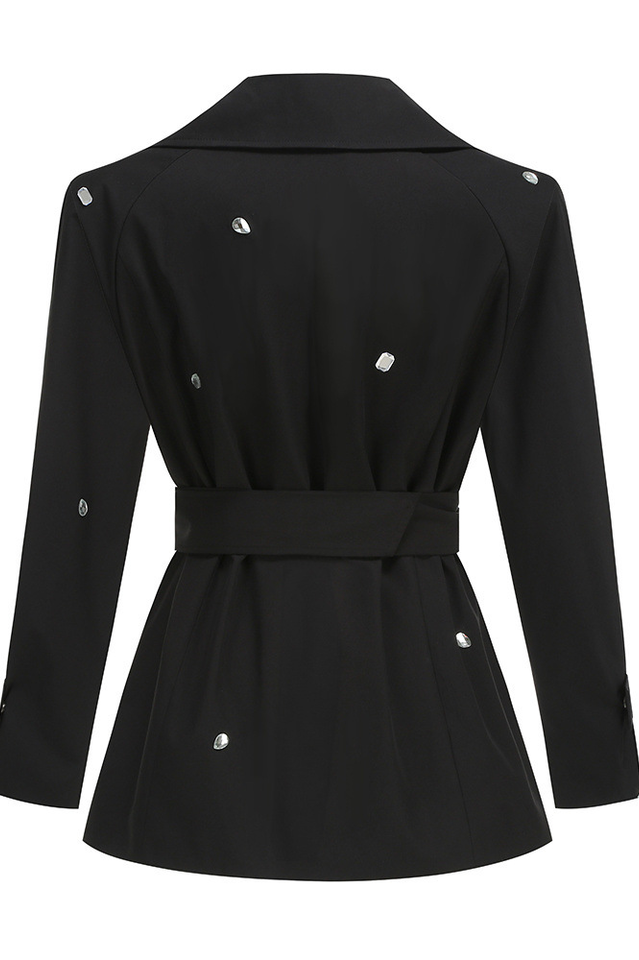 Long Sleeve Embellished Belted Jacket