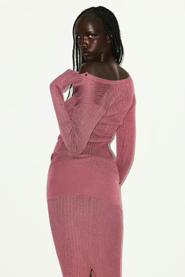 SKIMS Sheer Knit Long Sleeve Henley
