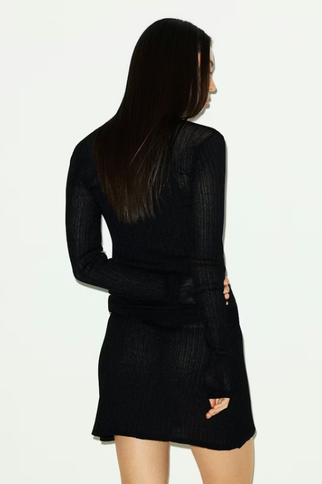 SKIMS Sheer Knit Long Sleeve Henley