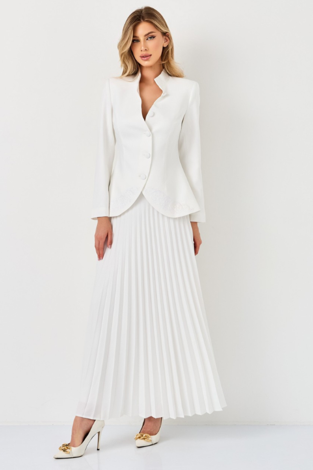 Christine Embroidery Pleated Skirt Set