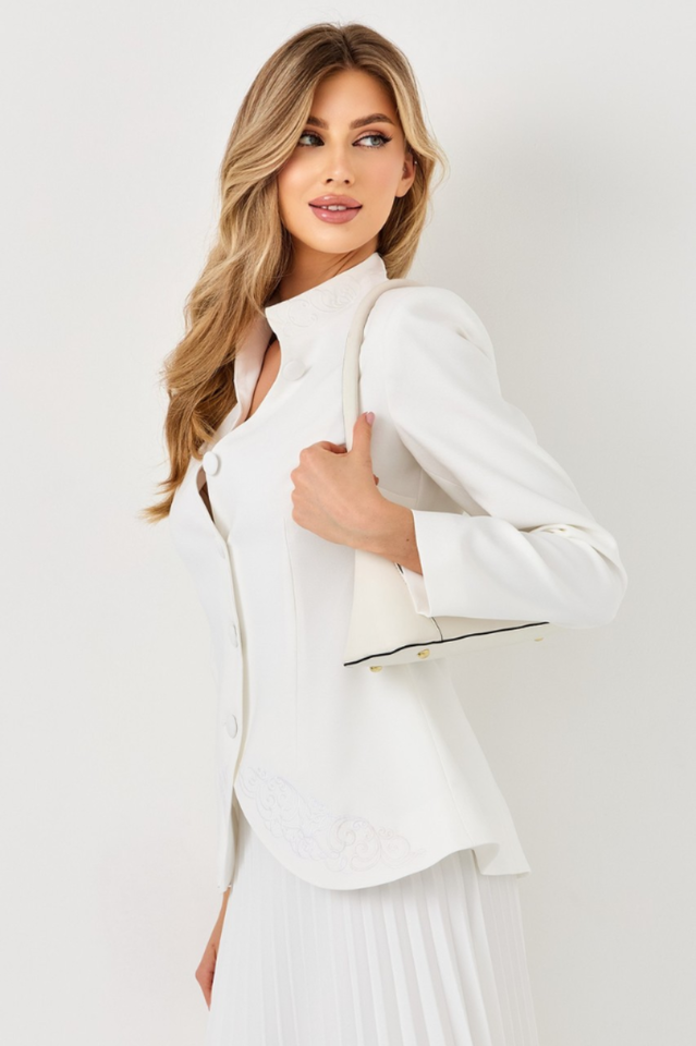 Christine Embroidery Pleated Skirt Set