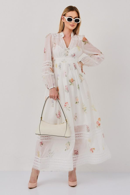 Lily Lace Floral Midi Dress
