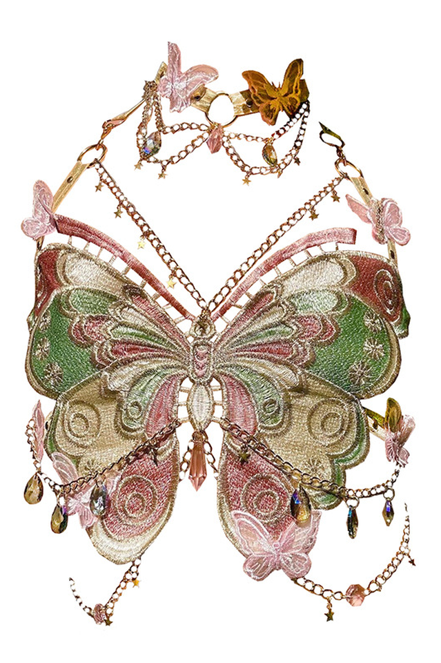 Mawar Star Butterfly Embroidered Top