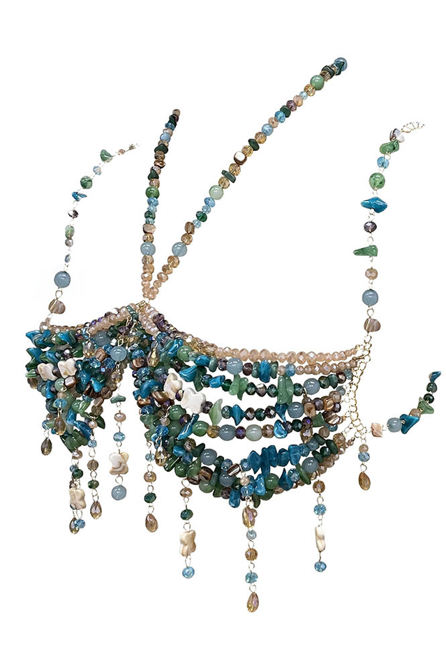 Linden Fringe Gemstone Beaded Bralette