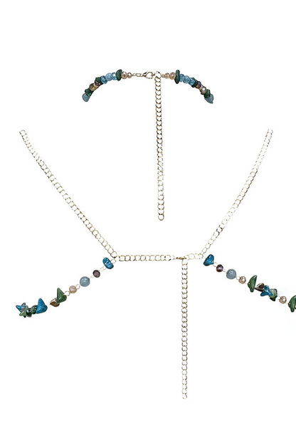 Linden Fringe Gemstone Beaded Bralette