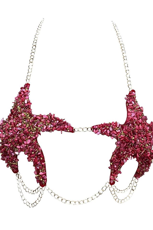 Star Crystal Chain Bra Top