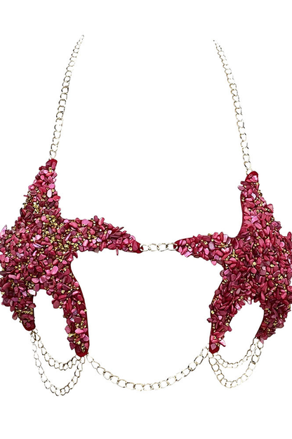Star Crystal Chain Bra Top