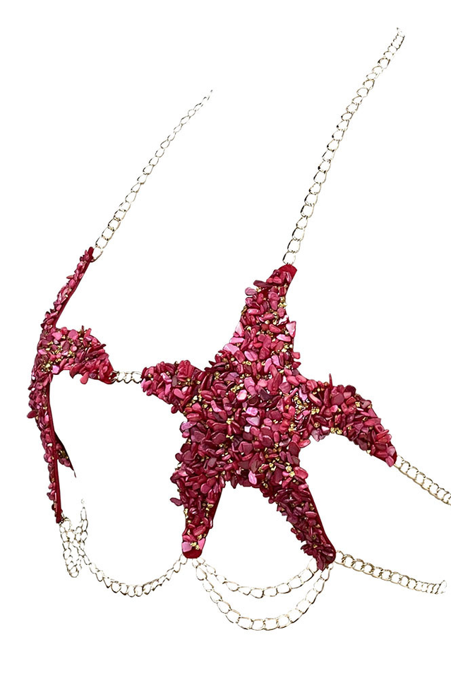 Star Crystal Chain Bra Top