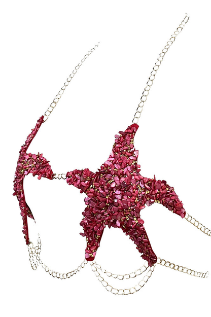 Star Crystal Chain Bra Top