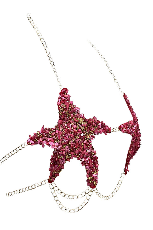 Star Crystal Chain Bra Top