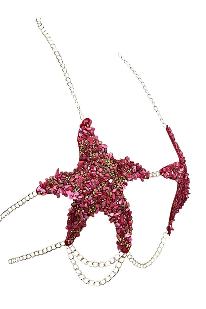 Star Crystal Chain Bra Top