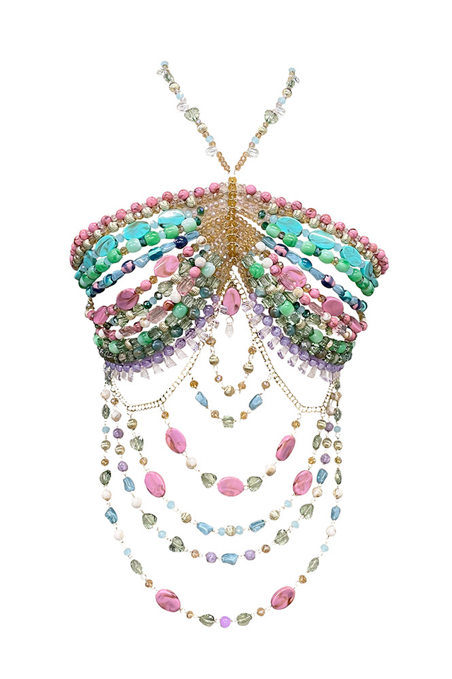Vivien Halter Neck Beaded Bralette