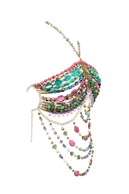 Vivien Halter Neck Beaded Bralette