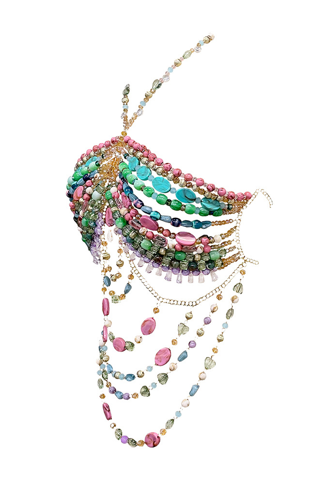 Vivien Halter Neck Beaded Bralette