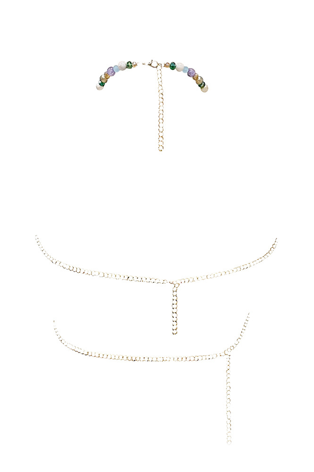 Vivien Halter Neck Beaded Bralette