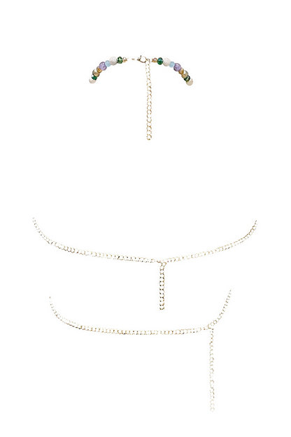 Vivien Halter Neck Beaded Bralette