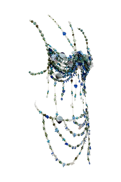 Handmade Crystal Beaded Bralette Set