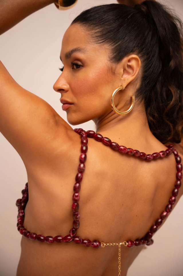 Wooden Beaded Top
