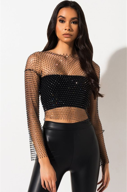Diamond Mesh Top