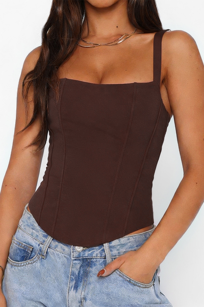 Structured Crepe Corset Top