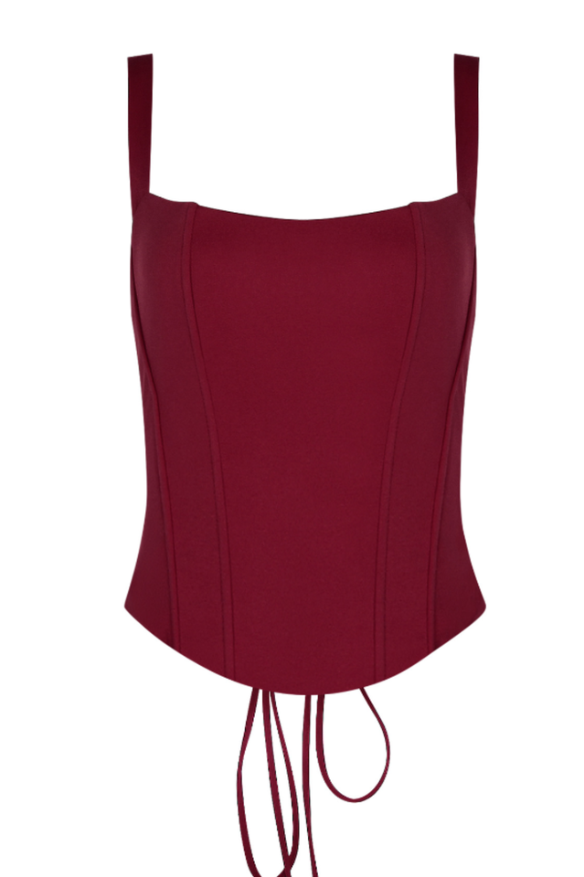 Structured Crepe Corset Top