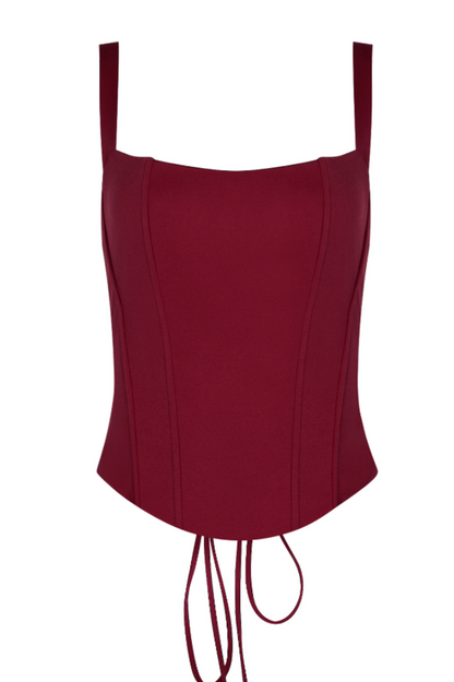 Structured Crepe Corset Top