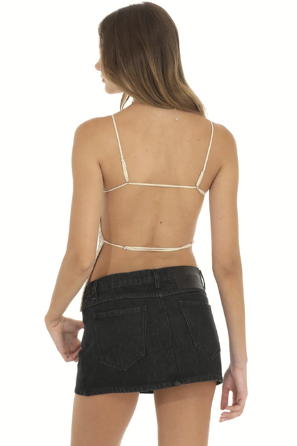 Sequin Open Back Top