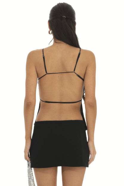 Sequin Open Back Top