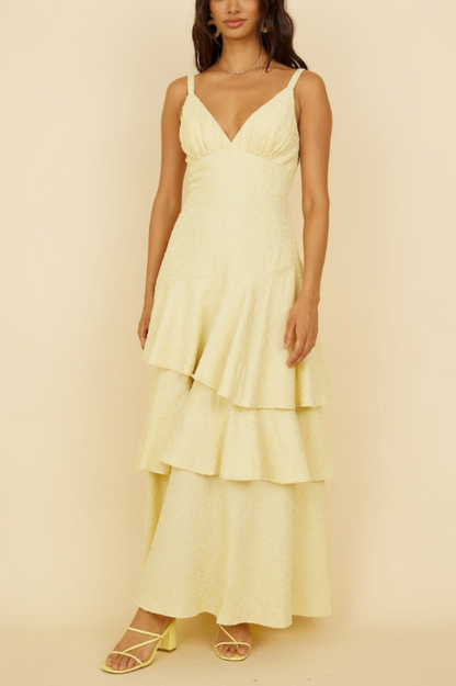 Red Carpet Entrance Maxi Dress