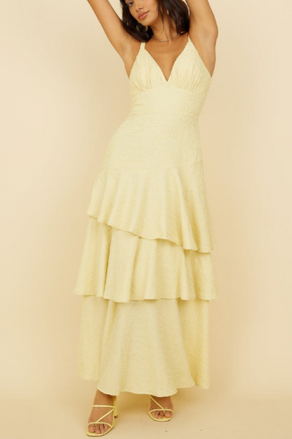 Red Carpet Entrance Maxi Dress