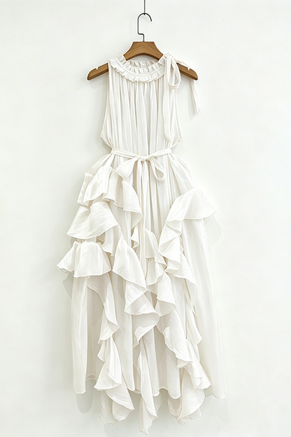 Riviera Asymmetric Maxi Dress