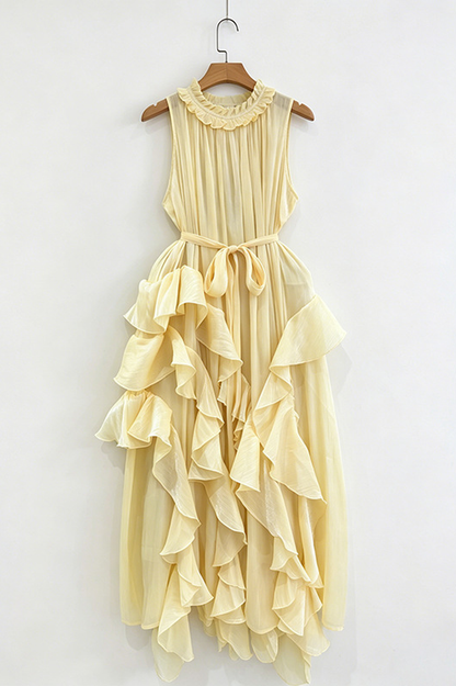Riviera Asymmetric Maxi Dress