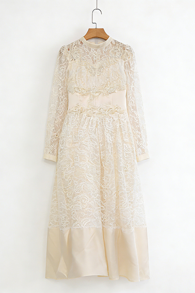 Deep Dreams Lace Embroidered Maxi Dress