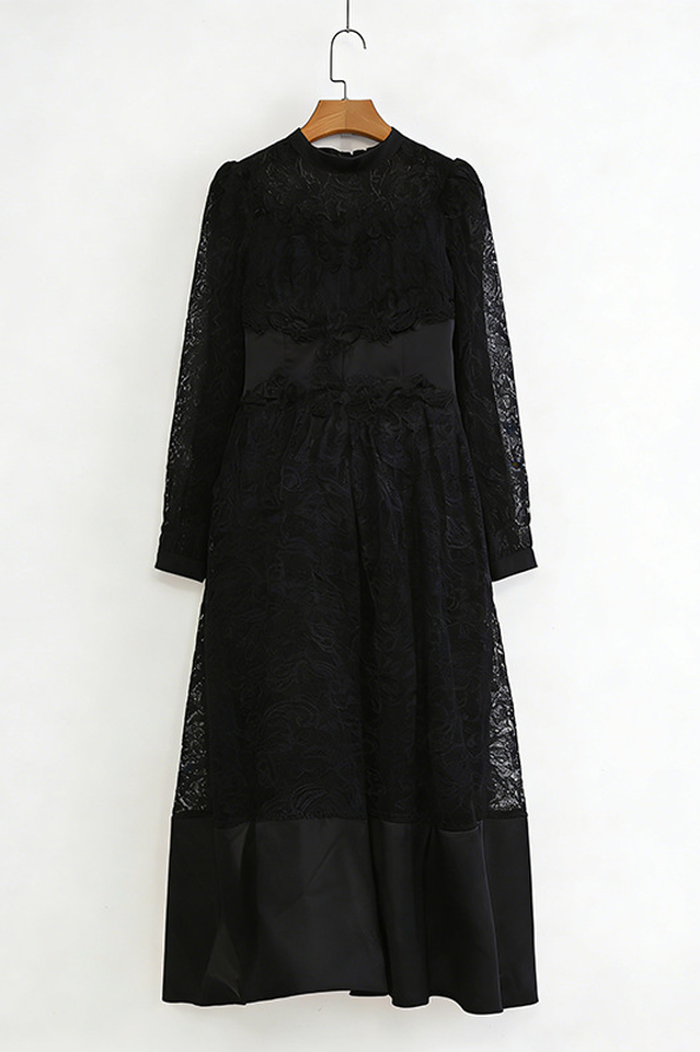 Deep Dreams Lace Embroidered Maxi Dress