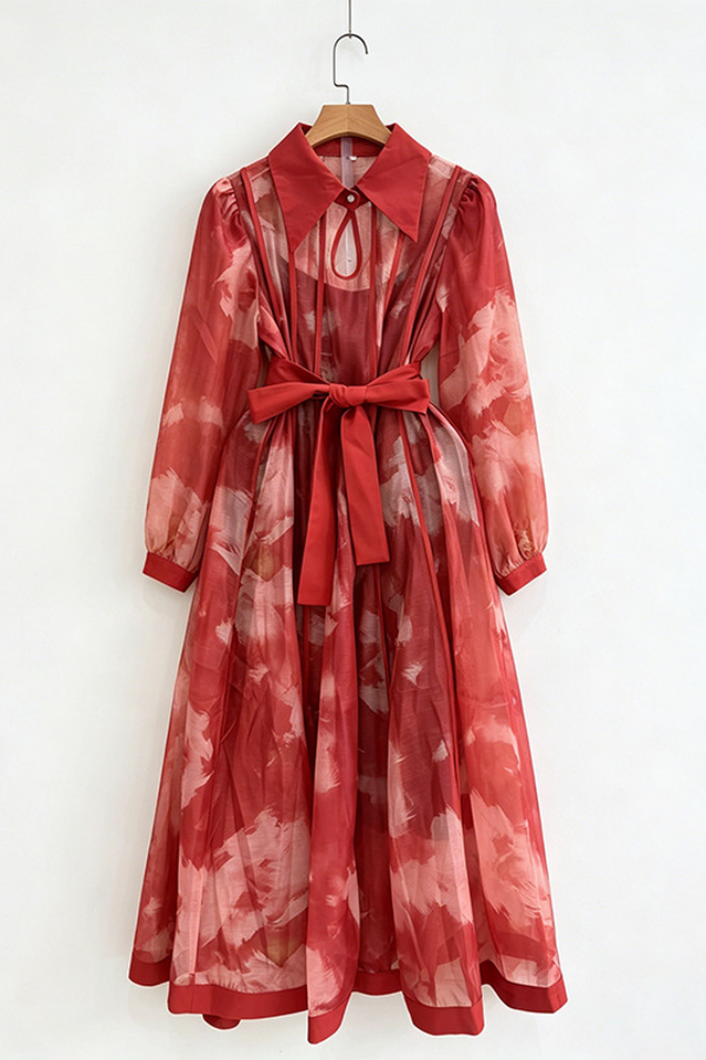 Jolie Ruffle Mesh Maxi Dress