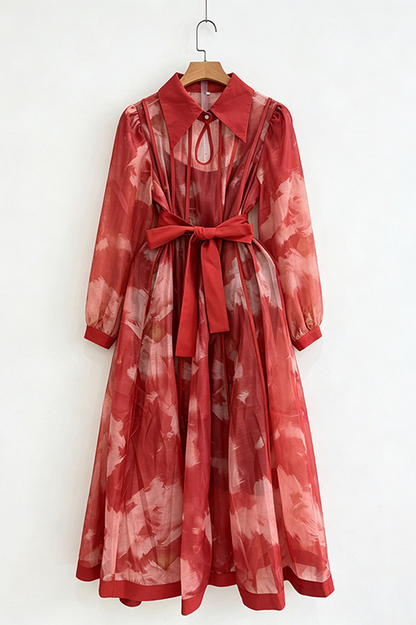 Jolie Ruffle Mesh Maxi Dress