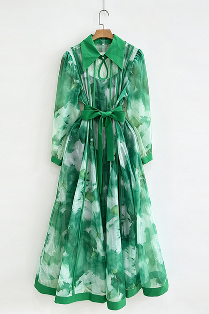 Jolie Ruffle Mesh Maxi Dress