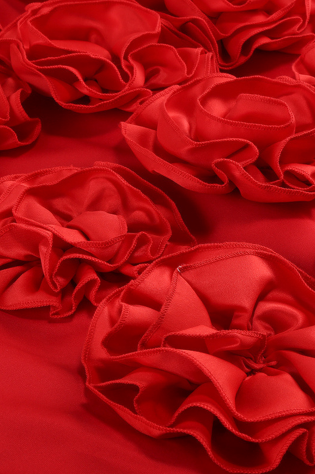 Bandeau Corsage Detail Mini Dress