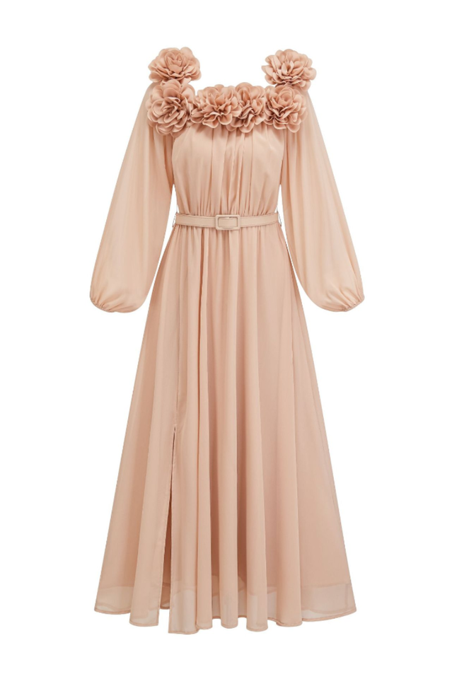 Appliques Maxi Dress