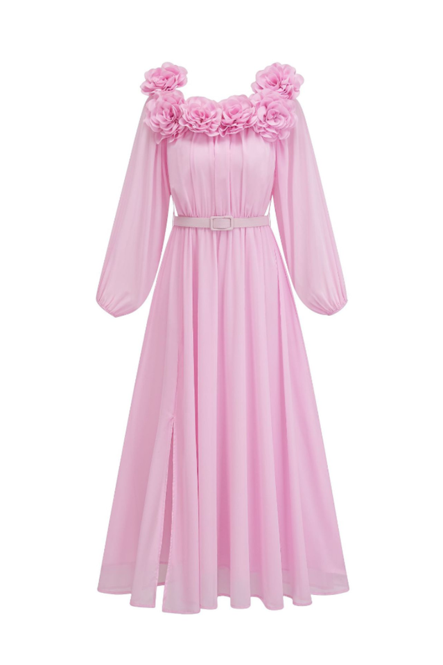Appliques Maxi Dress