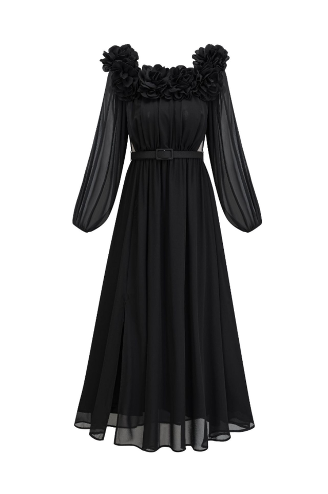 Appliques Maxi Dress