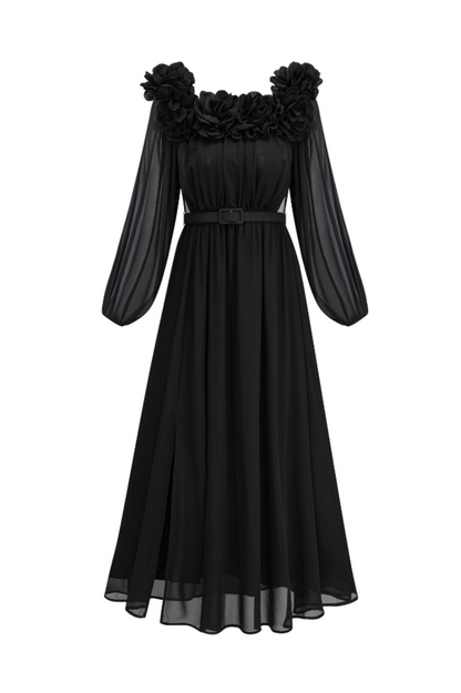 Appliques Maxi Dress