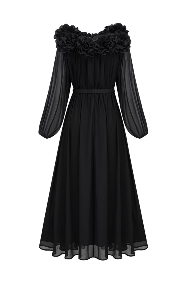 Appliques Maxi Dress
