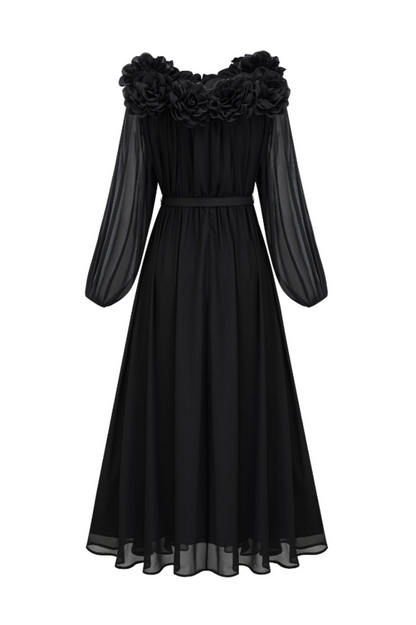 Appliques Maxi Dress