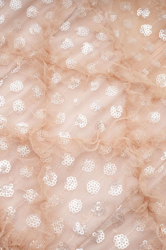 Polka Dot Sequin Embellishment Tulle Dress