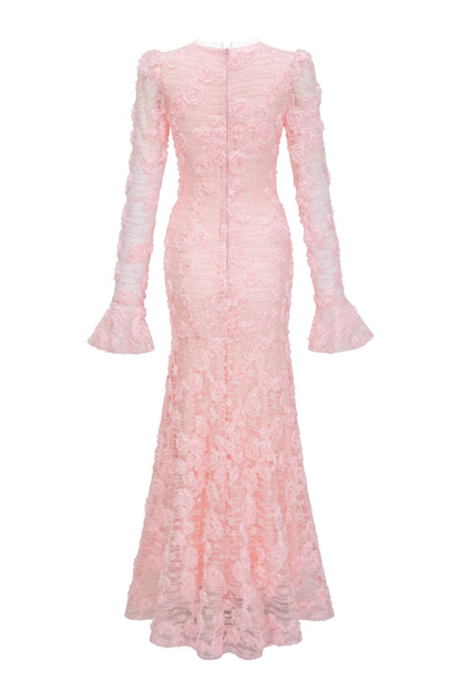 Grace 3D Rose Mermaid Maxi Dress