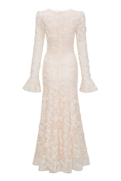 Grace 3D Rose Mermaid Maxi Dress