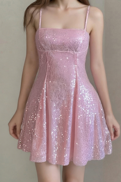 Sequin Fit and Flare Dress
